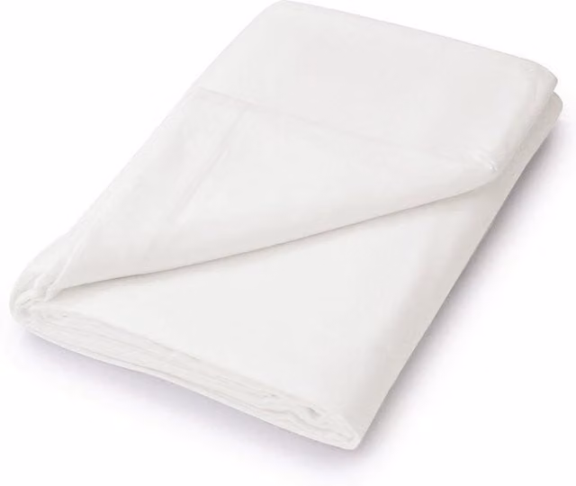 Helena Springfield White Brushed Cotton Flannel Flat Sheet, W/D/H: 140 x 200 cm