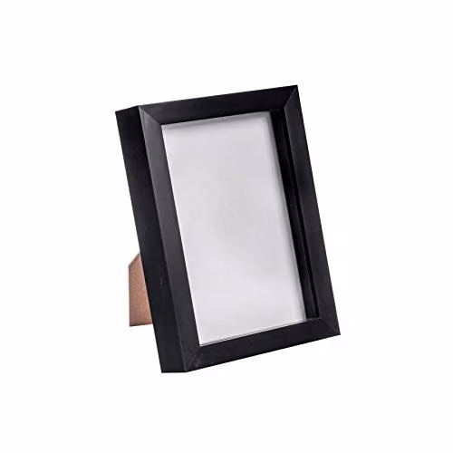 Nicola Spring Black Rectangular 3D Shadow Box Photo Frame for Single Portrait Display, W/H: 13 x 18 cm