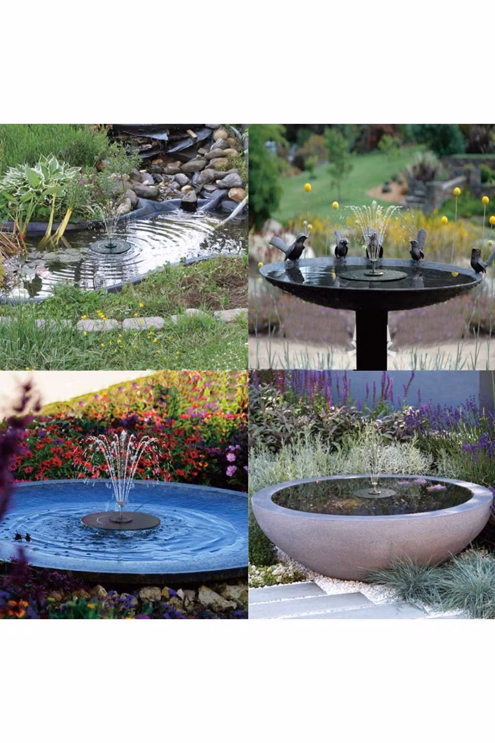 KDMD 5.5W Solar Powered Water Pump Battery Fountain for Birds in Black – 2