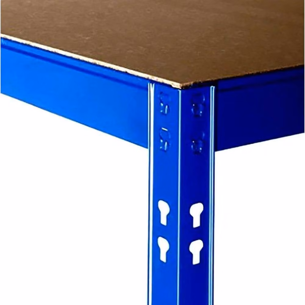EONLION Heavy Duty 4 Tier Boltless Metal Shelving Unit, Blue, W/D/H: 100 x 100 x 200 cm – 2