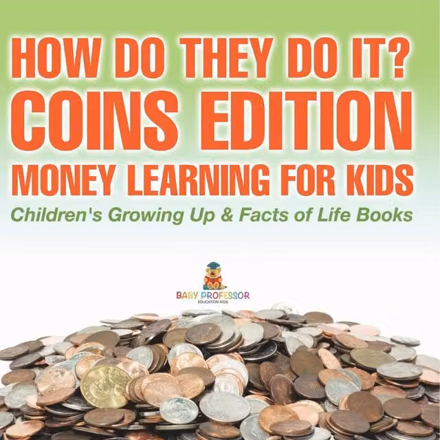 Baby Professor How Do They Do It? Coins Edition Money Learning Book for Kids in Orange and Multicolour