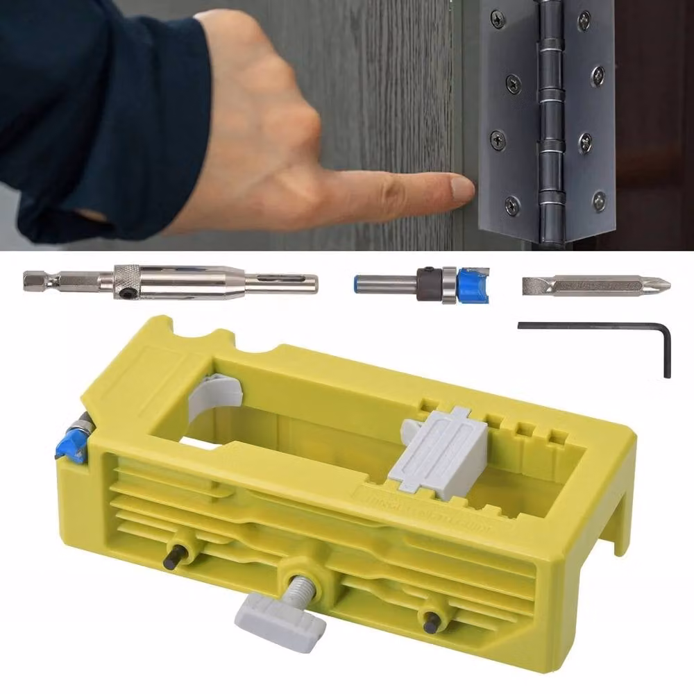 VOGREX Adjustable Door Hinge Routing Jig and Mortiser Template Tool, Green – 2