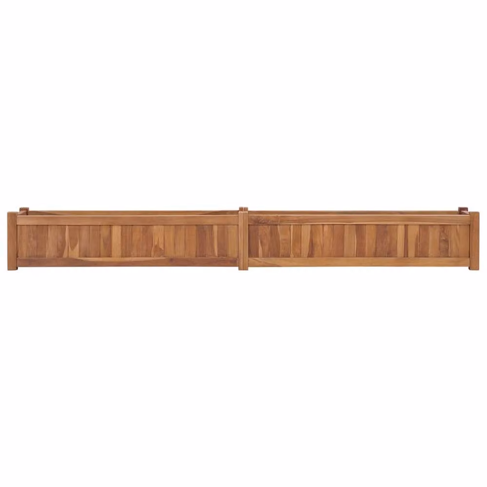 Berkfield Home Raised Bed in Brown Solid Teak Wood, W/D/H: 200 x 30 x 25 cm – 2
