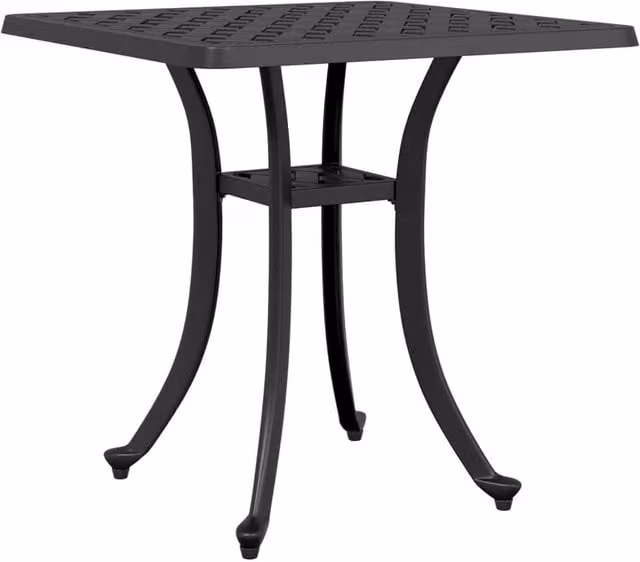 Berkfield Home Modern Square Garden Table in Black Powder Coated Aluminium, W/D/H: 53 x 53 x 53 cm – 1