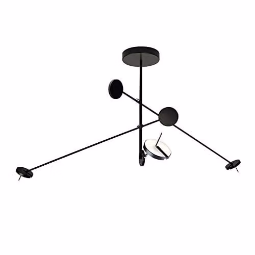 Netlighting Invisible LED Suspended Pendant Light in Matt Black, Dimmable, 2295lm, 3000K Warm White