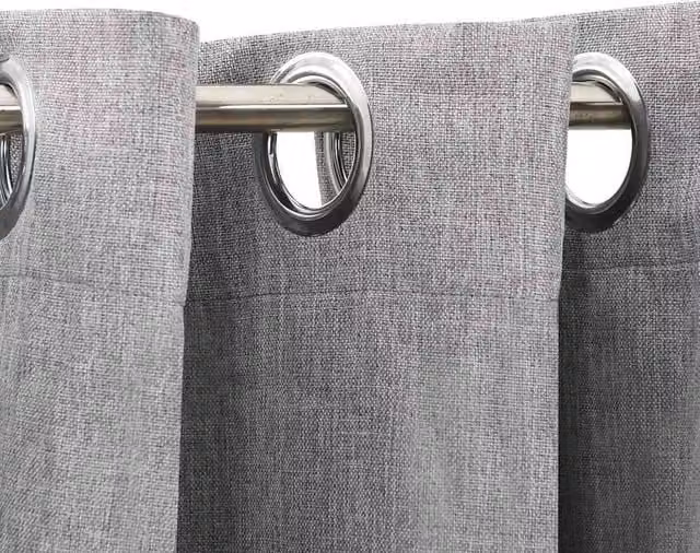 Berkfield Home Grey Linen-Look Blackout Curtains with Eyelets, 2 Pack, W: 140 cm, H: 175 cm – 1