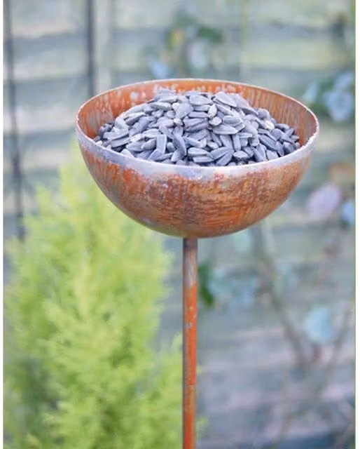 Poppyforge Pack of 3 Brown Steel Bowl Plant Pins, Height: 120 cm