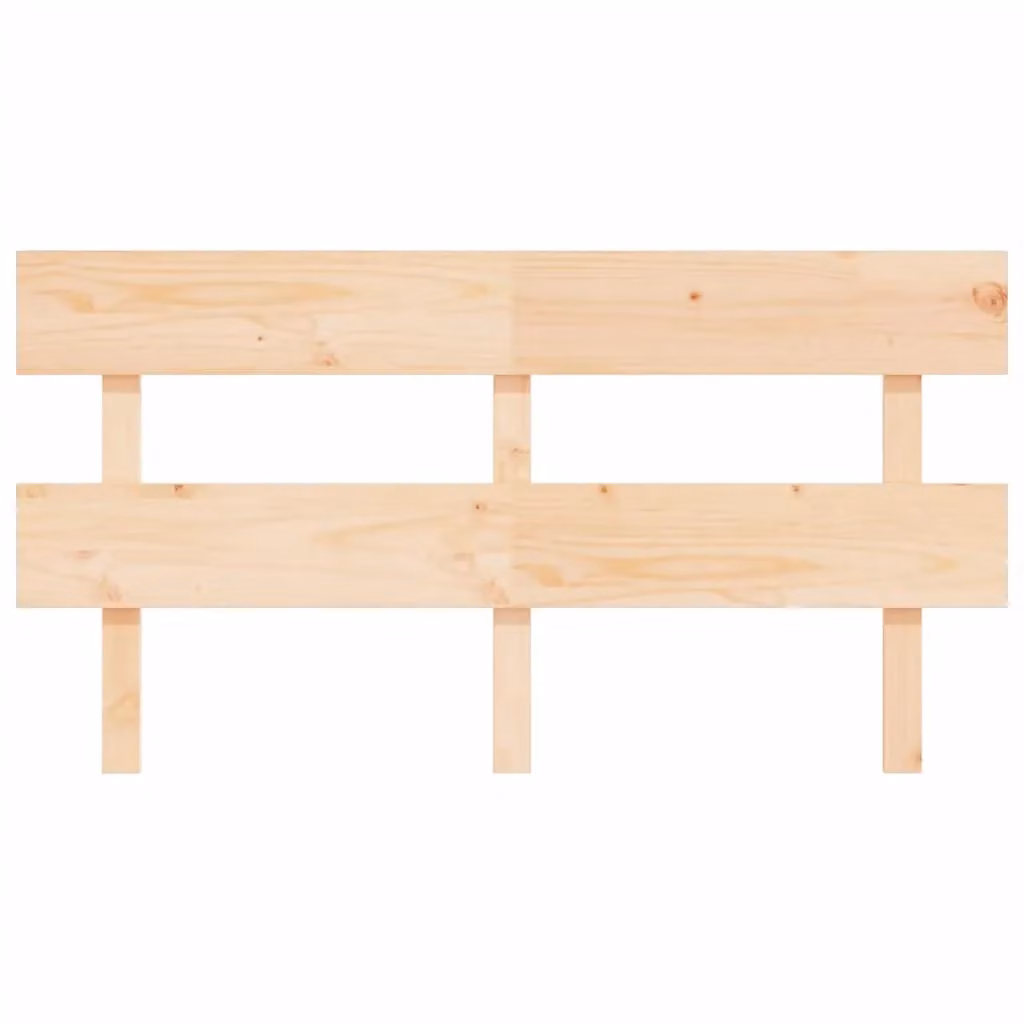 Berkfield Home Rustic Solid Wood Pine Bed Headboard, Brown, W: 154 cm, D: 3 cm, H: 81 cm – 2
