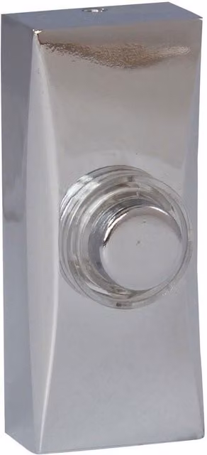 Deta Vimark Chrome Wired Mains Doorbell Bell Push in Silver – 1