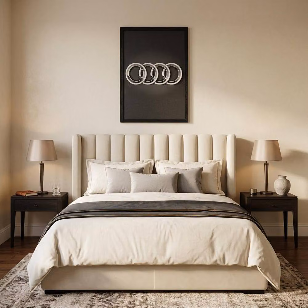 HOME LUXE INTERIOR Audi Neon LED Wall Art, Black, W: 40 cm, H: 60 cm – 2