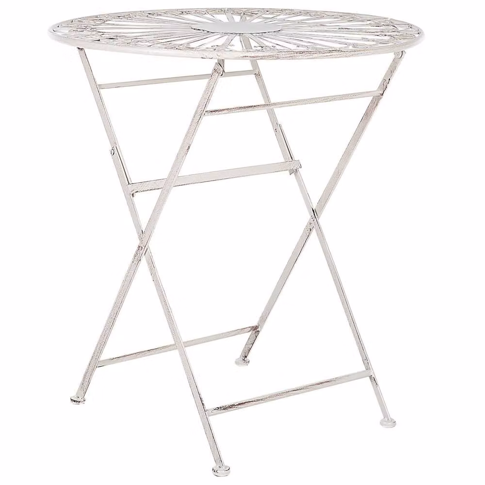 Wyld and Coco Garden Bistro Table, White Metal, W/D/H: 70 x 70 x 70 cm – 2