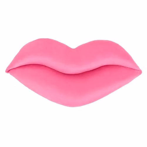 OHS Lips Shaped Plush Throw Pillow in Pink, W: 38 cm x H: 22 cm – 2
