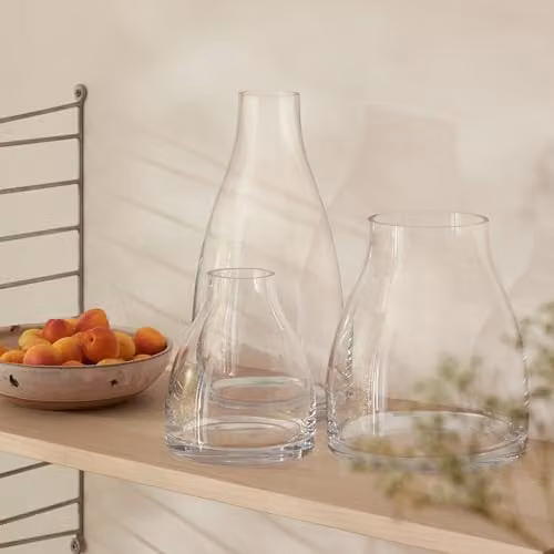 LSA International Flower Kiln Vase, Handmade Mouthblown Glass, Clear, Height: 16.5 cm – 3