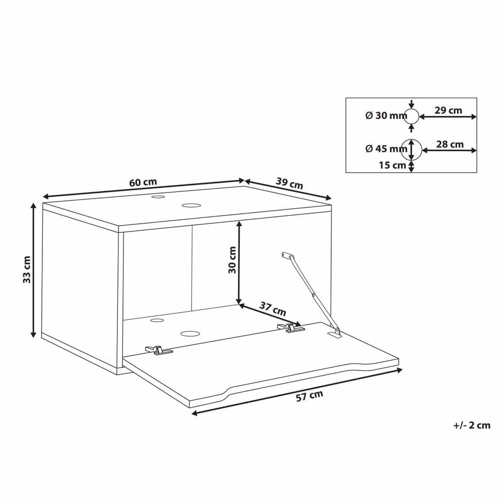 Wyld and Coco White Glossy Wall Mounted Bathroom Washbasin W: 60 cm, D: 39 cm, H: 33 cm – 2