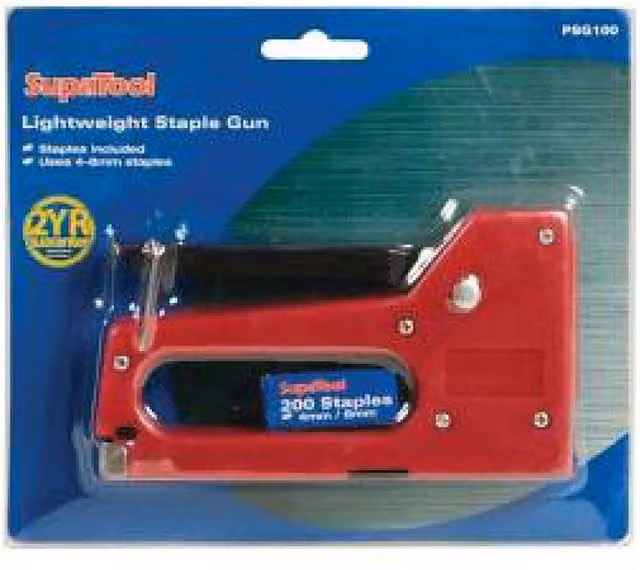 SupaTool Lightweight Staple Gun in Red and Silver