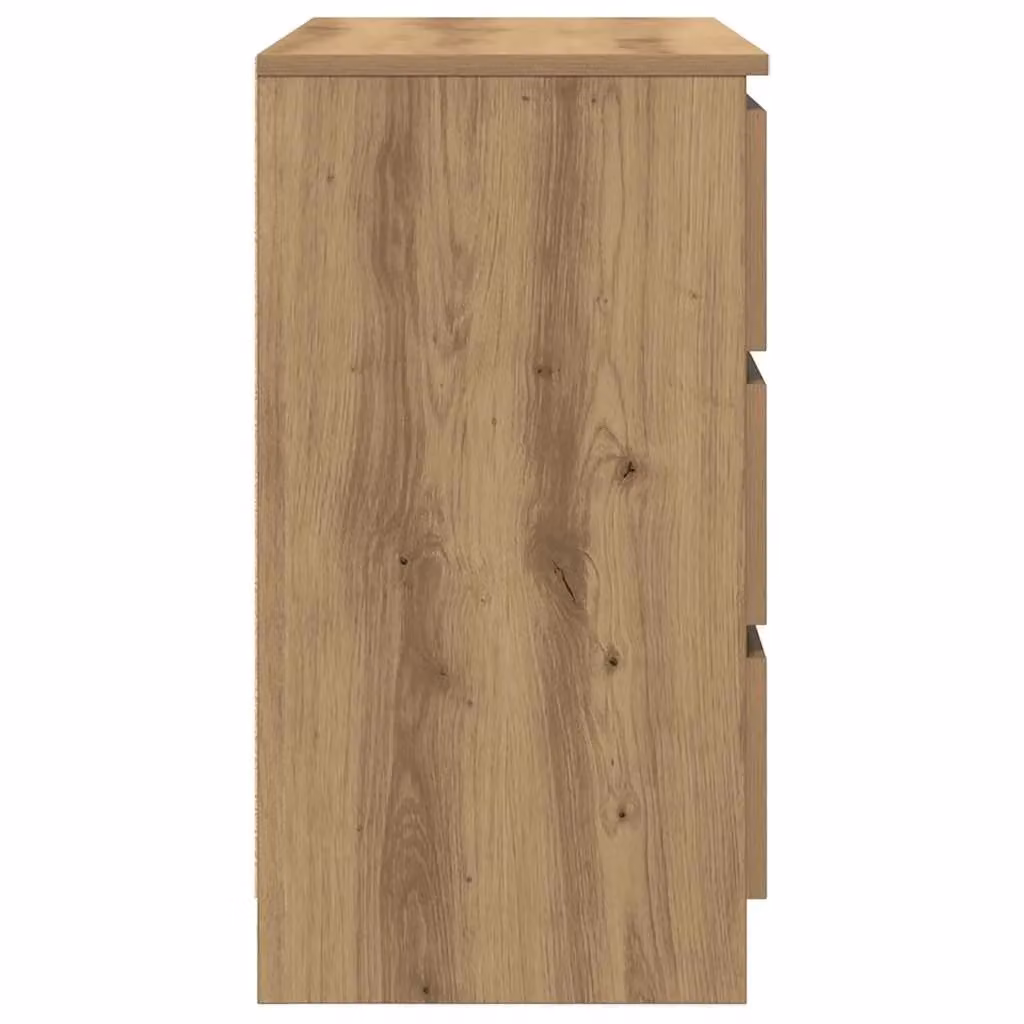 Berkfield Home Artisan Oak Sideboard with Drawer in Brown, W: 71 cm, D: 35 cm, H: 65 cm – 3