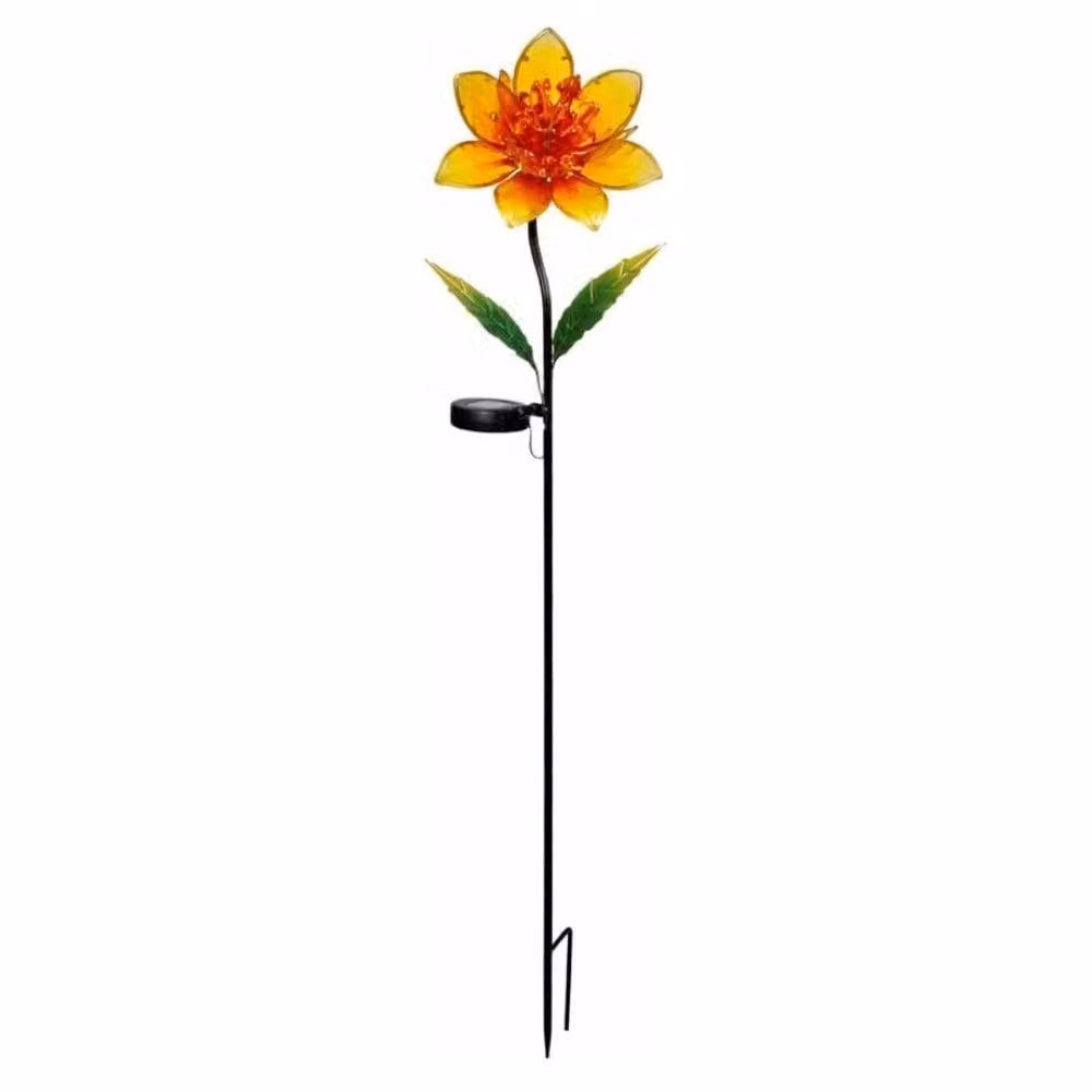 Marco Paul Solar Yellow Flower Stake Light with Dusk Sensor – 2