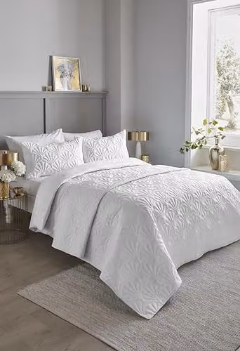 J Rosenthal & Son Serene White Microfibre Duvet Cover and Pillowcase Set, W/D/H: 230 x 220 x 230 cm – 1