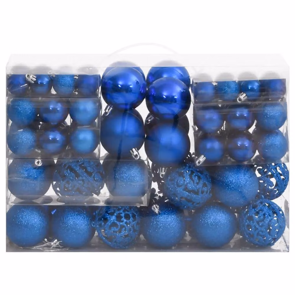 Berkfield Home 111 Piece Blue Christmas Bauble Set – 2