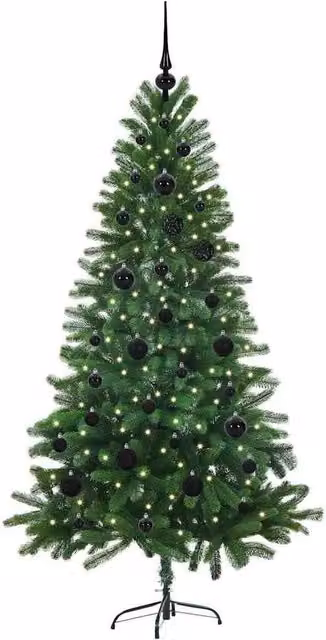 Berkfield Home Realistic Green Christmas Tree with 150 LEDs and Stand, Height: 150 cm – 1