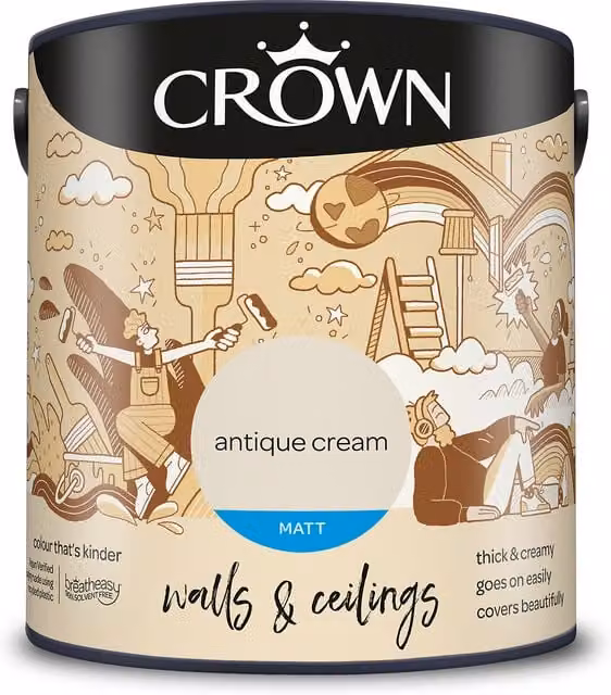 Crown Matt Breatheasy Emulsion Paint - Beige