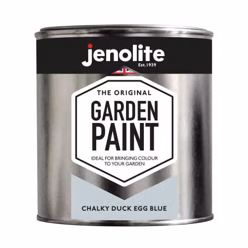 JENOLITE Weatherproof Matt Garden Paint in Duck Egg Blue, 1 Litre