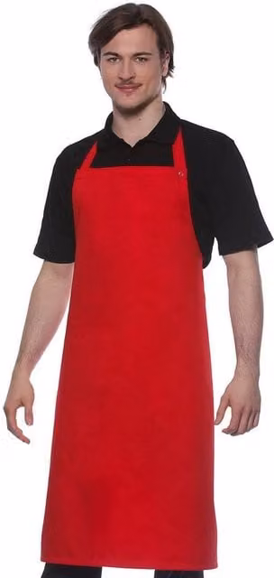 Karlowsky Santorini Press Stud Bib Apron in Red