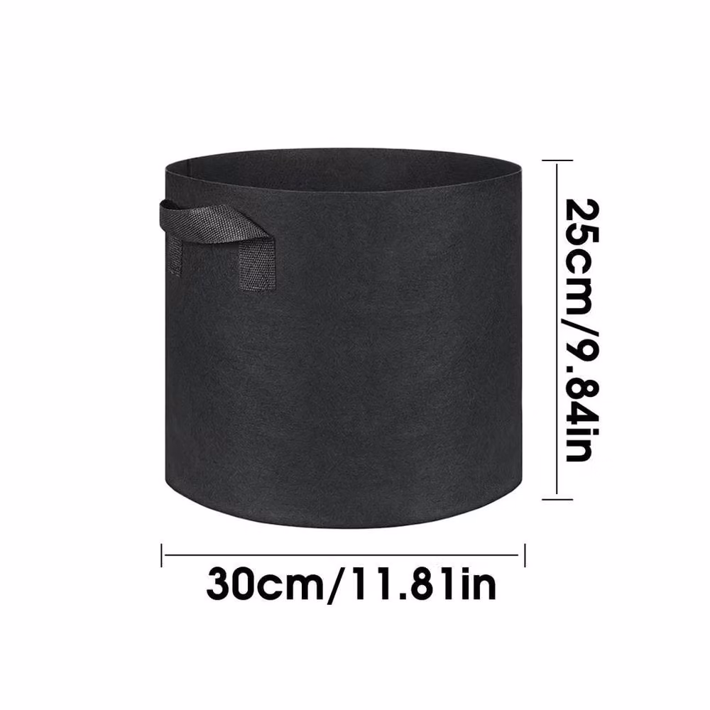 FLAVORA 10-Piece Black Plastic Grow Bag Planter Set for Vegetable and Ornamental Gardens – 2