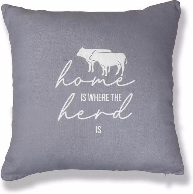 Martex Grey Square Polyester Filled Cushion with Animal Graphic, W/D/H: 45 x 45 x 45 cm – 1
