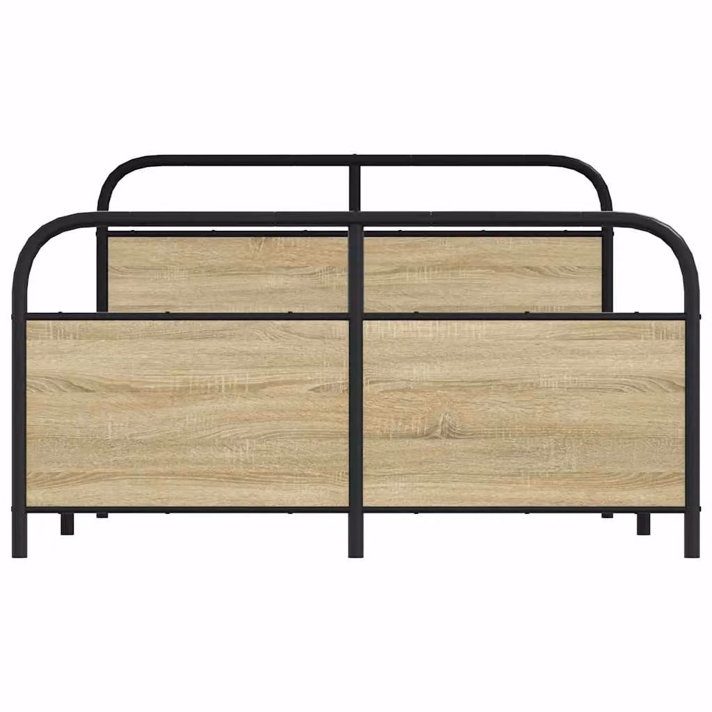 Berkfield Home Small Double Bed Frame in Sonoma Oak and Brown Engineered Wood – 3