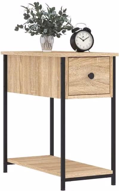 Berkfield Home Set of 2 Durable Bedside Cabinets in Sonoma Oak Brown, W/D/H: 30 x 60 x 60 cm