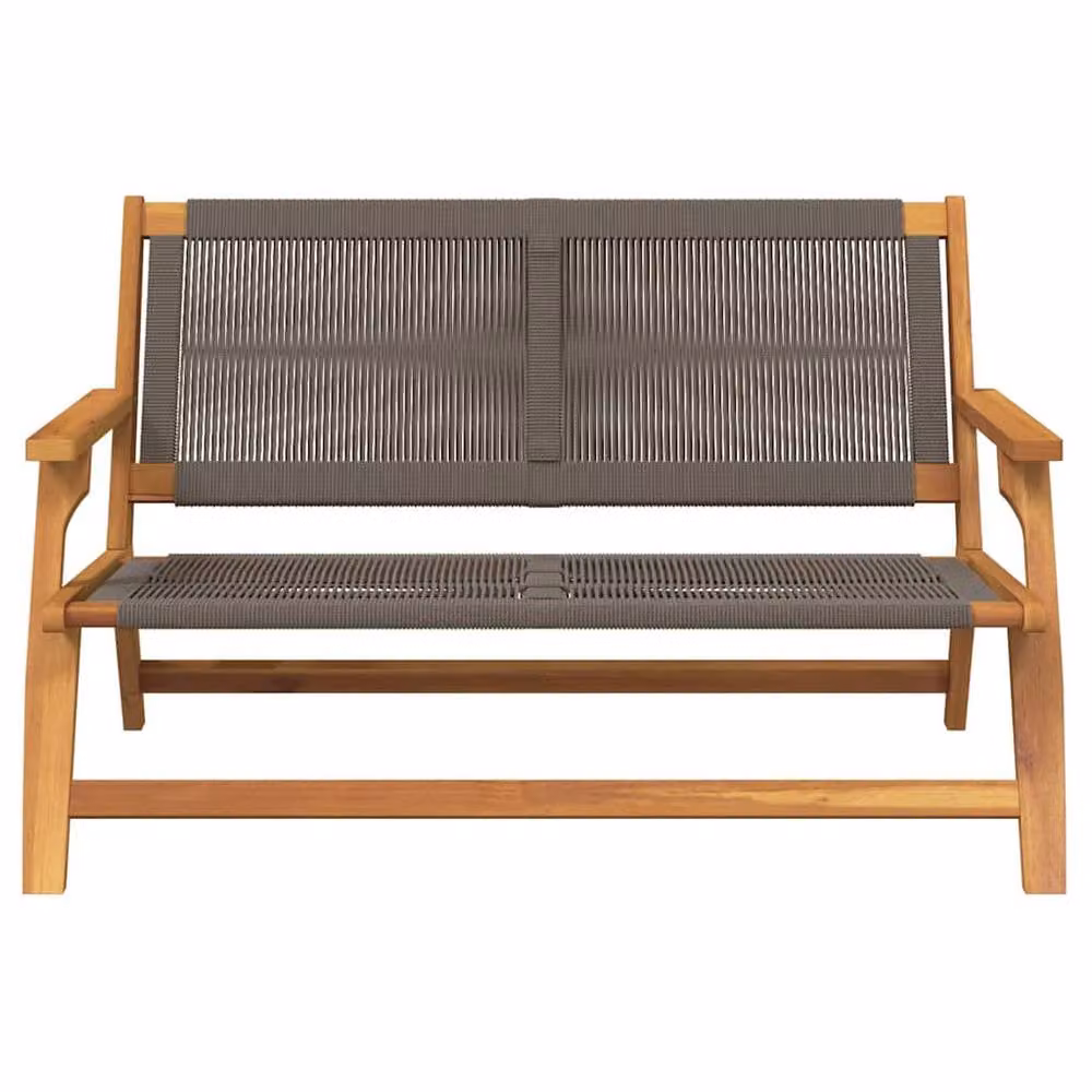 Berkfield Home Modern Garden Bench in Grey and Brown Solid Acacia Wood, W/D/H: 122 x 76 x 73 cm – 4