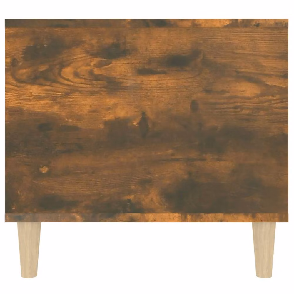 Berkfield Home Smoked Oak Coffee Table in Brown, W/D/H: 90 x 49 x 45 cm – 4