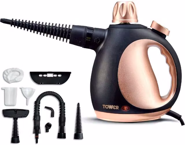 Tower Handheld Steam Cleaner, Black
