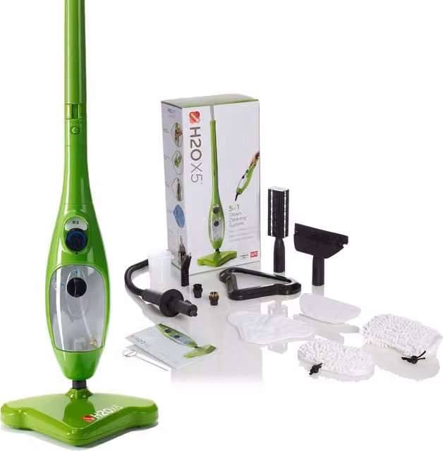 H2O X5 Steam Mop and Handheld Steam Cleaner in Green
