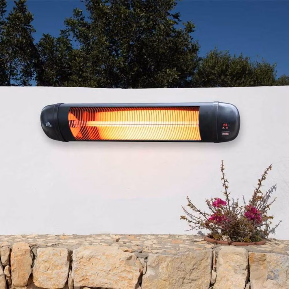 Primrose 2kW IPX4 Wall-Mount Infrared Quartz Bulb Heaters with Remote, Pack of 2, Black – 4