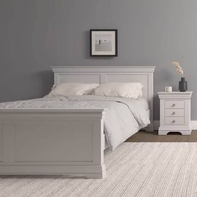 Seconique Bordeaux King Size High Foot End Bed in Ivory