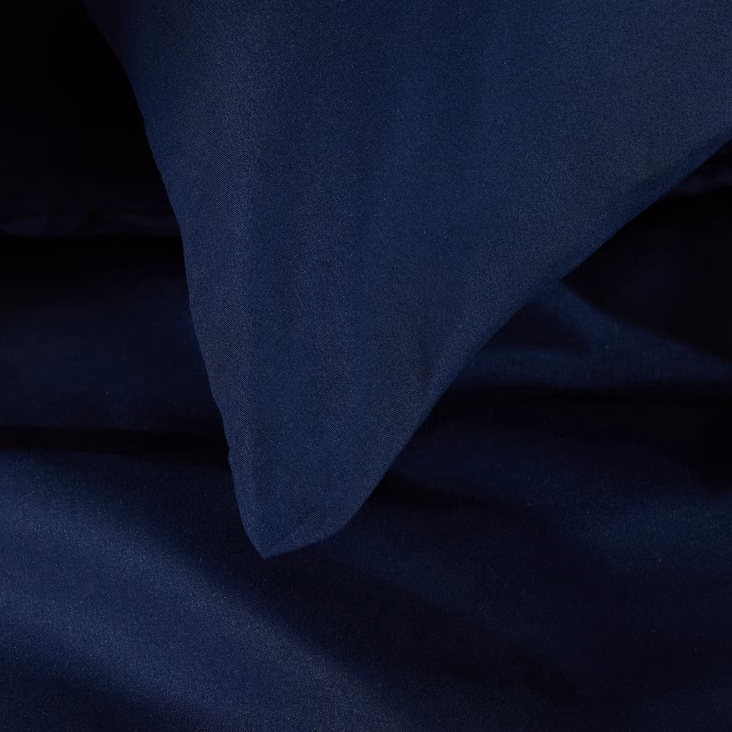 OHS Brentfords Plain Dyed Microfibre Duvet Cover and Pillowcase Bedding Set in Blue, W: 140 cm x L: 200 cm – 3