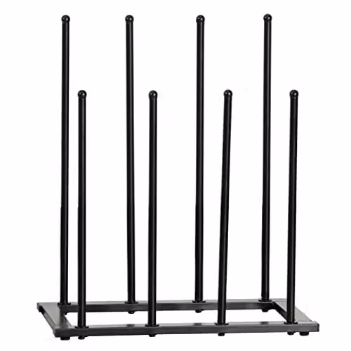 House of Home Metal Welly and Boot Storage Shoe Rack Stand, Black, Holds 4 Pairs