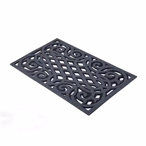 Nicoman Victorian Style Heavy Duty Non-Slip Outdoor Door Mat in Grey, W/D/H: 75 x 45 x 1 cm – 8