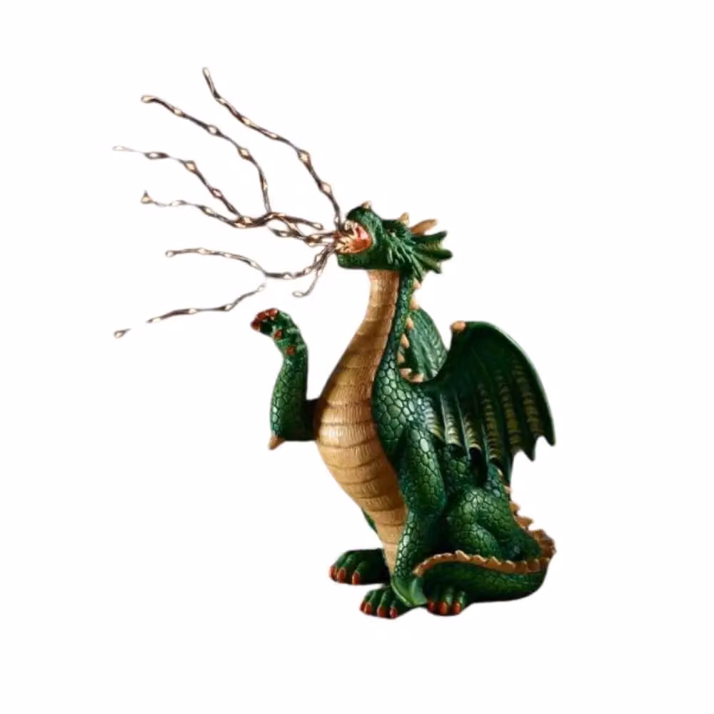Marco Paul Solar Dragon Breathing Garden Ornament in Green – 2