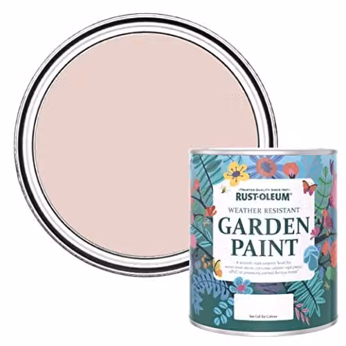 Rust-Oleum Pink Mould Resistant Garden Paint in Matt Finish, Pink Champagne, 750ml