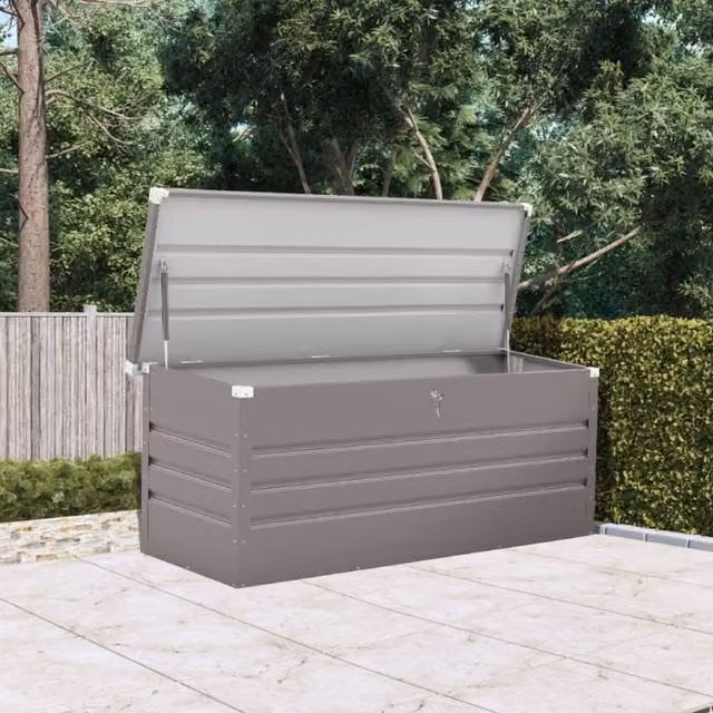 BillyOh Boxer Metal Storage Box, Matt Grey, W: 152.4 cm, H: 60.96 cm, D: 152.4 cm