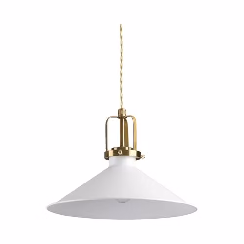 Ideal Lux Eris3 Indoor Dome Ceiling Pendant Lamp, White and Gold/Brass, E27