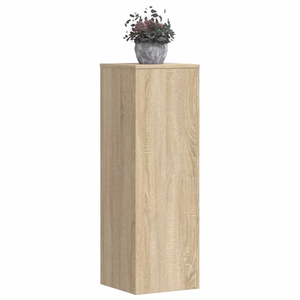 Berkfield Home Sonoma Oak Plant Stand in Brown, W/D/H: 33 x 33 x 100 cm – 2