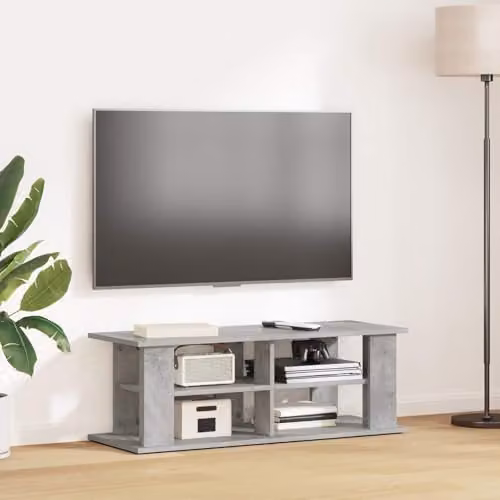 vidaXL Modern TV Stand in Concrete Grey, W/D/H: 96 x 35 x 33.5 cm – 2
