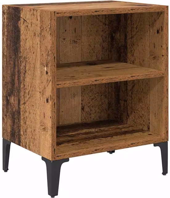 Berkfield Home Bedside Cabinet in Brown Old Wood, W/D/H: 40 x 30 x 50 cm