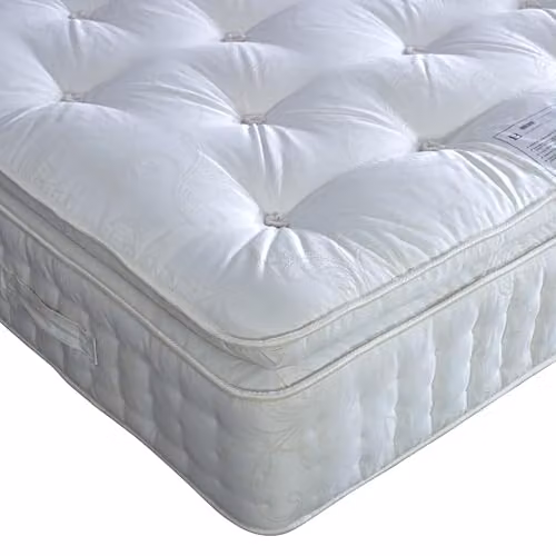 Bedmaster Signature Pillow Top 2000 Pocket Sprung Natural Mattress in White, W/D/H: 90 x 190 x 33 cm (Single)