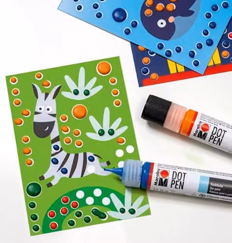 Marabu Kids Dot Pen Art Painting Set with Multicolour Ink, 4 x 25 ml – 2