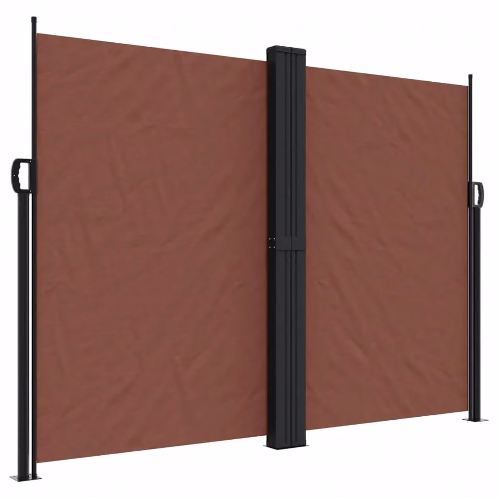 Berkfield Home Retractable Side Awning in Brown, W/H: 1200 x 180 cm – 1